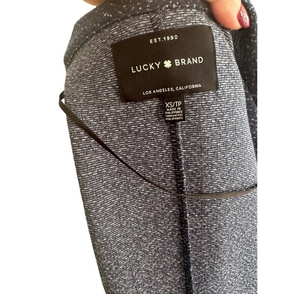 LUCKY BRAND Blue Heathered Long Cardigan Jacket Size XS - Picture 5 of 6